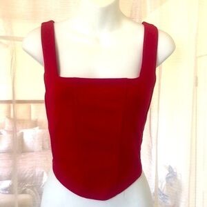 Red Corset Top w boning